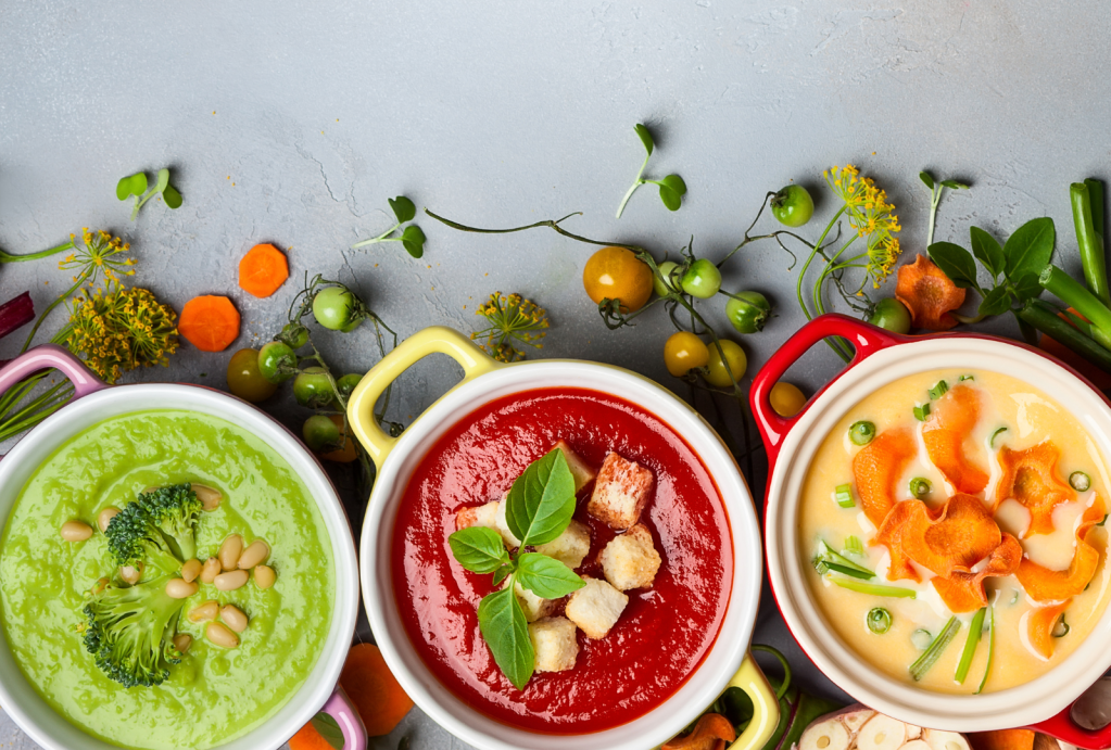 Heartfelt Recipes Cooking blog - meal presentation - soup in the bowls