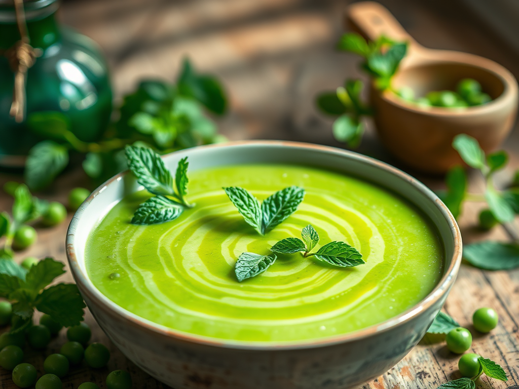 A Bowl of Spring: Pea and Mint Soup&nbsp;Recipe